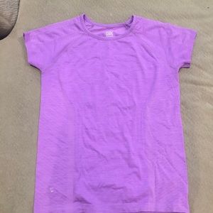 Athleta girl purple short sleeve workout shirt